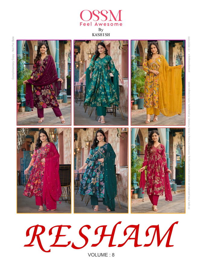 Resham vol 8 By Ossm Alia Cut Readymade Suits Catalog